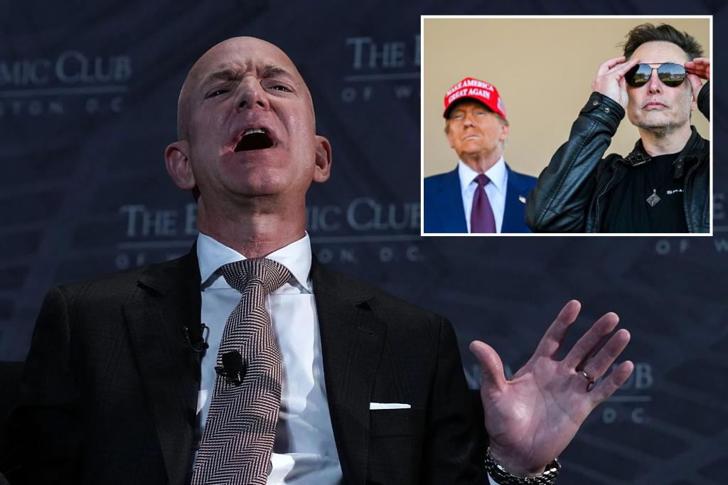 Jeff Bezos and Elon Musk clash over Trump election prediction: '100% not true'